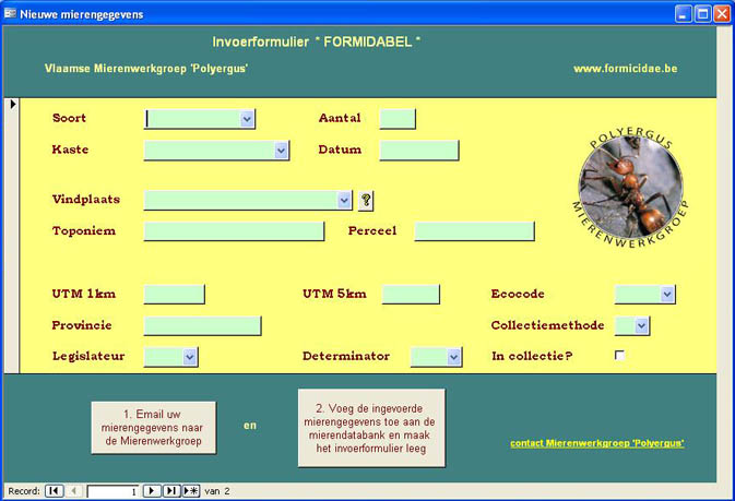 ingaveformulier FORMIDABEL