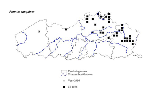 verspreiding in Vlaanderen