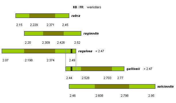 vergelijking frontaalindex